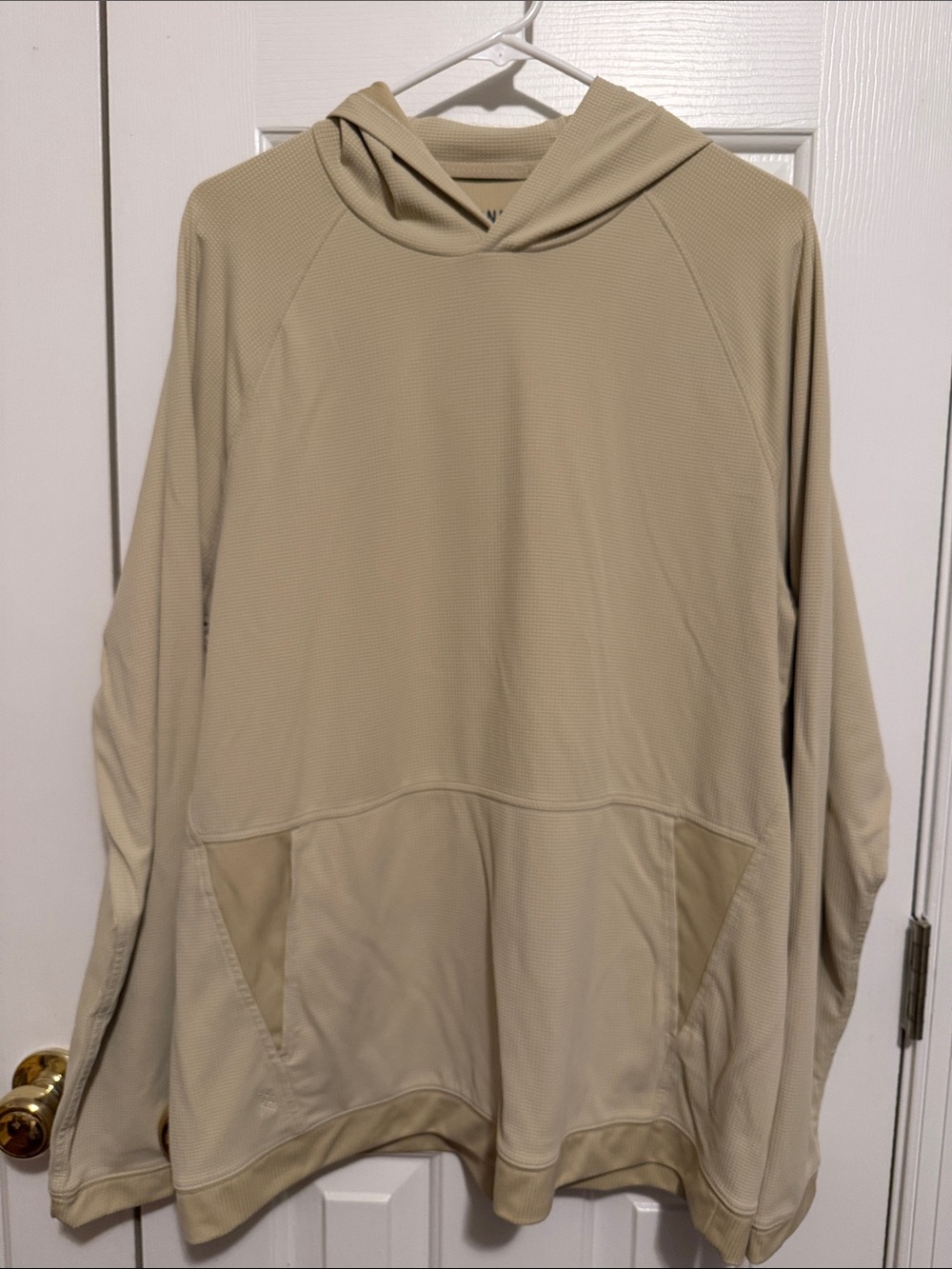 RHONE Men's Crewneck Hooded Sweater in Beige